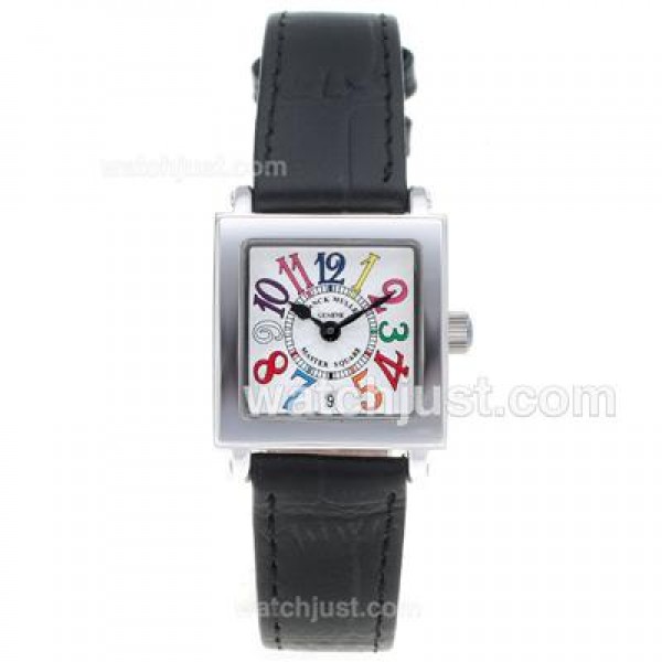 Franck Muller Master Square Colorful Number Markers with White Dial-Lady Size
