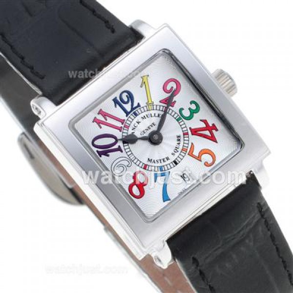 Franck Muller Master Square Colorful Number Markers with White Dial-Lady Size