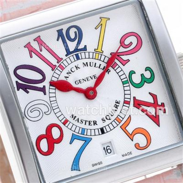 Franck Muller Master Square Colorful Number Markers with White Dial-Mid Size