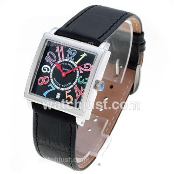 Franck Muller Master Square Colorful Number Markers with Black Dial-Mid Size