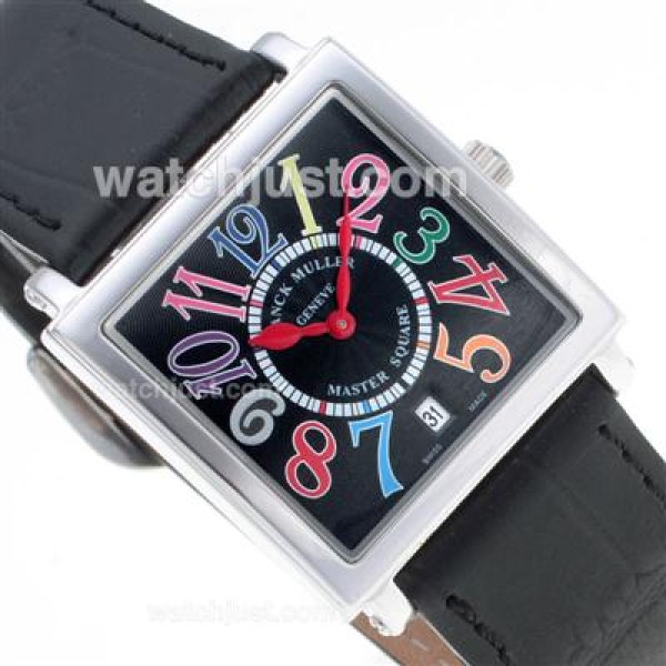 Franck Muller Master Square Colorful Number Markers with Black Dial-Mid Size