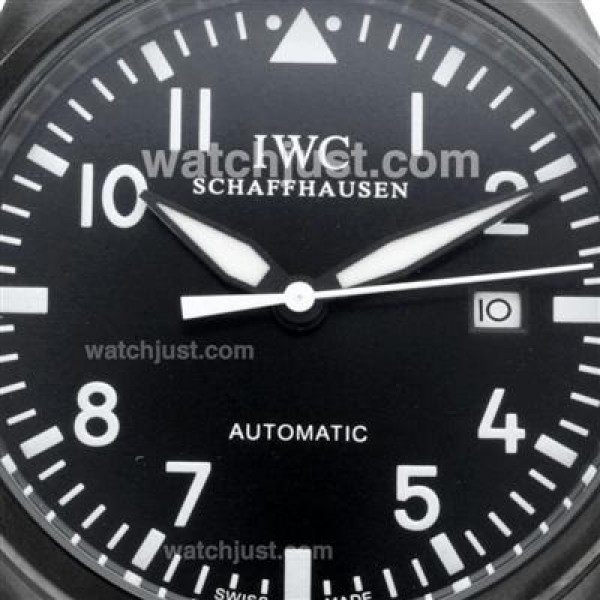 IWC Big Pilot Automatic PVD Case with Black Dial-Nylon Strap