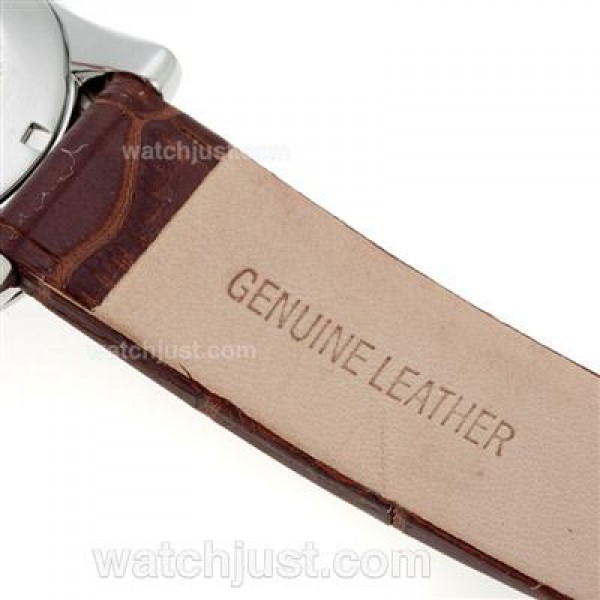 Montblanc Flyback Working Chronograph with White Dial-Leather Strap