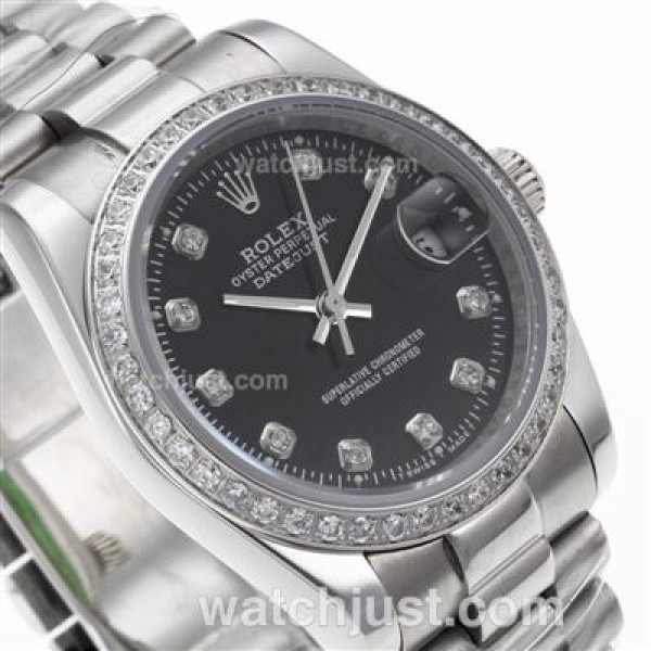 Best Quality Rolex Datejust Replica Watches With Black Dials For Sale