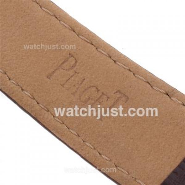 Piaget Altiplano Swiss ETA Movement Stick Markers with White Dial-Leather Strap