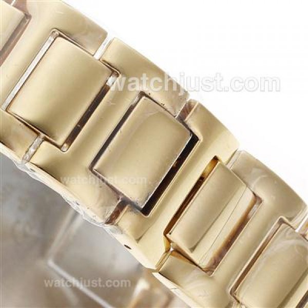 Cartier Ballon bleu de Cartier Full Gold Diamond Bezel with White Dial
