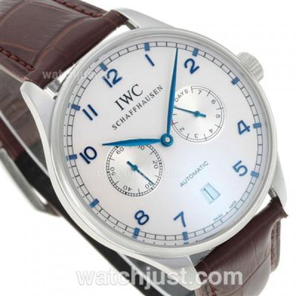 IWC Portuguese Working Power Reserve Automatic with White Dial-Leather Strap