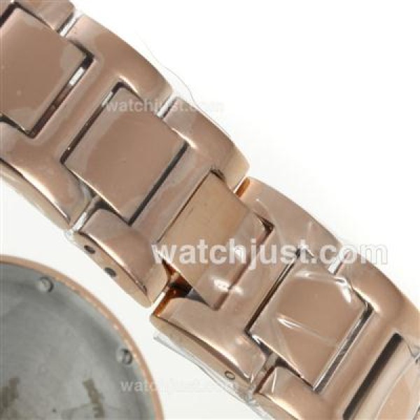 Cartier Ballon bleu de Cartier Full Rose Gold Case Diamond Bezel with White Dial