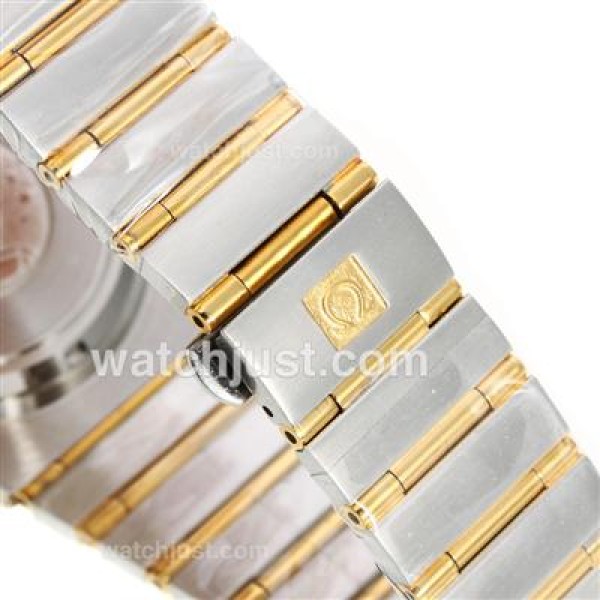 Omega Constellation Automatic Two Tone Diamond Markers with Golden Dial-18K Plated Gold Movement