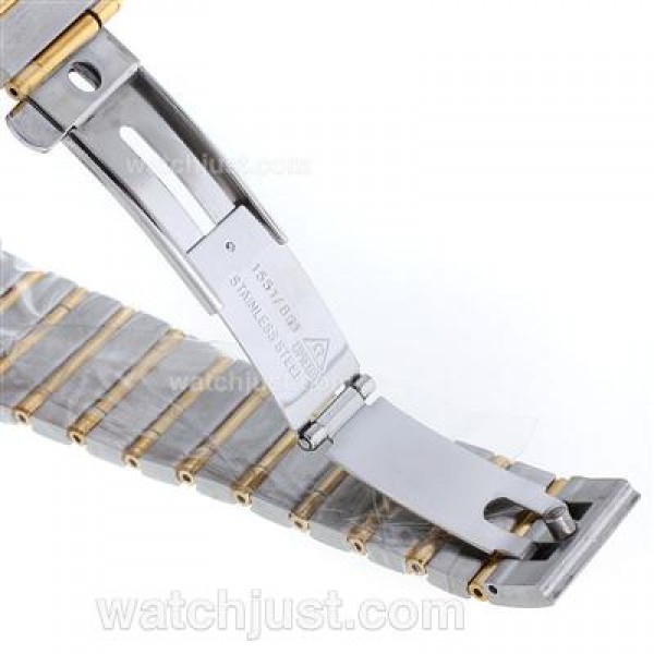 Omega Constellation Automatic Two Tone Diamond Bezel and Markers with Golden Dial-18K Plated Gold Movement