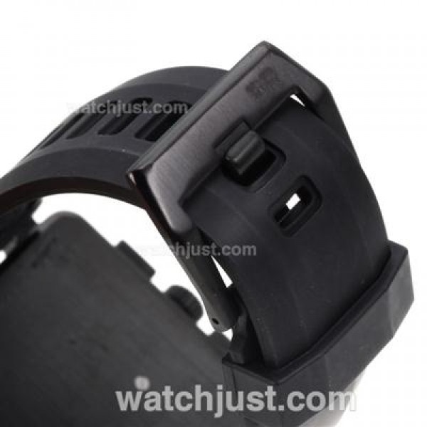 Bell & Ross BR01-94 Working Chronograph PVD Case with Black Dial-Rubber Strap