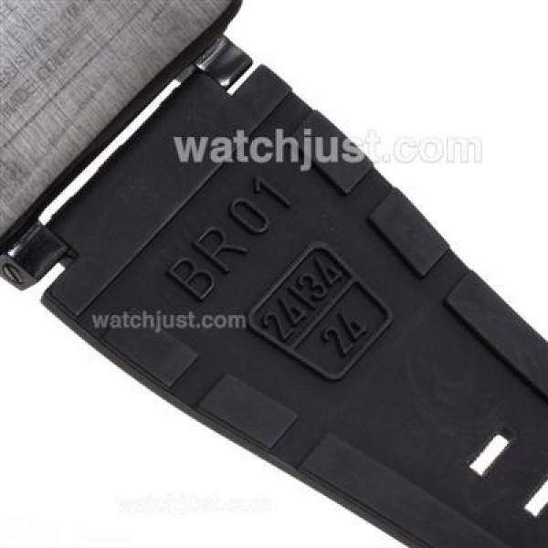 Bell & Ross BR01-94 Working Chronograph PVD Case with Black Dial-Rubber Strap