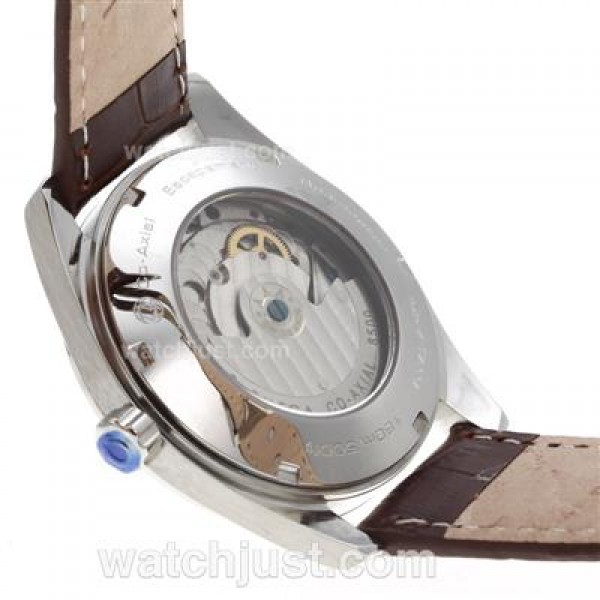 Omega Seamaster Automatic Rose Gold Markers with White Dial-Leather Strap