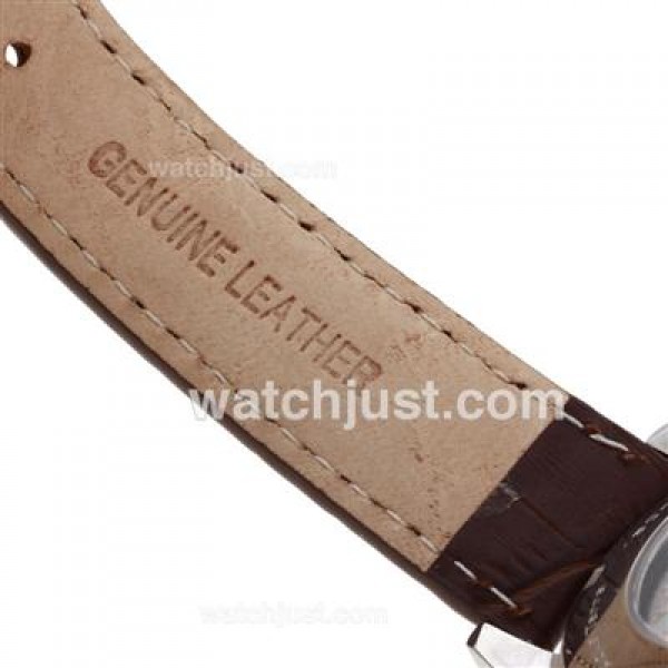 Omega Seamaster Automatic Rose Gold Markers with White Dial-Leather Strap