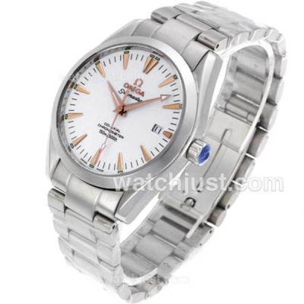 Omega Seamaster Automatic Rose Gold Markers with White Dial S/S