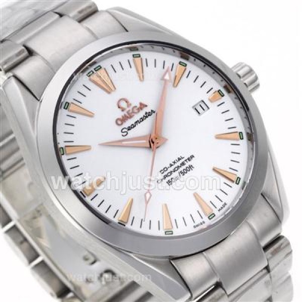 Omega Seamaster Automatic Rose Gold Markers with White Dial S/S