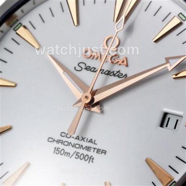 Omega Seamaster Automatic Rose Gold Markers with White Dial S/S