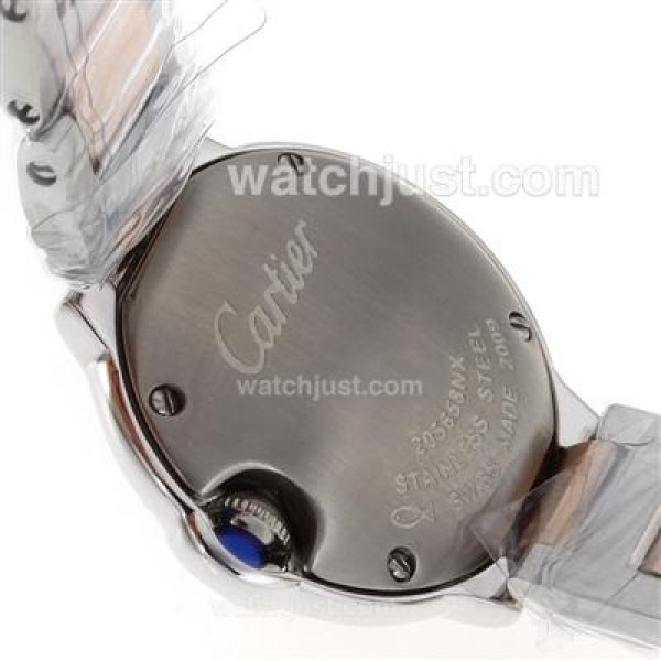 Cartier Ballon bleu de Cartier Two Tone Diamond Bezel with Sapphire Glass-Lady Size