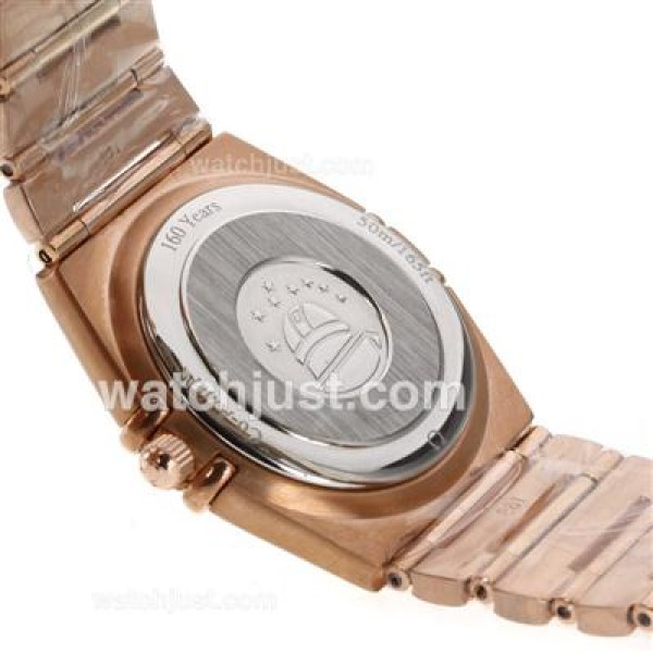 Omega Constellation Swiss ETA Movement Full Rose Gold Diamond Bezel and Markers with MOP Dial