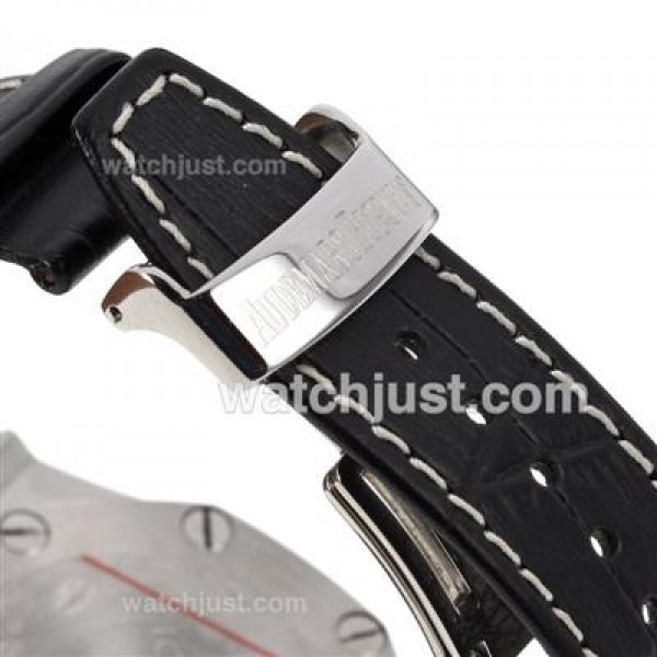 Audemars Piguet Royal Oak Offshore Chrono Swiss Valjoux 7750 Movement with White Checkered Dial-Black Leather Strap