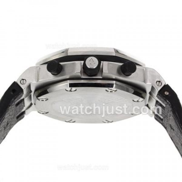 Audemars Piguet Royal Oak Offshore Chrono Swiss Valjoux 7750 Movement with White Checkered Dial-Black Leather Strap