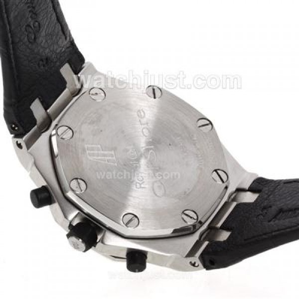 Audemars Piguet Royal Oak Offshore Chrono Swiss Valjoux 7750 Movement with White Checkered Dial-Black Leather Strap
