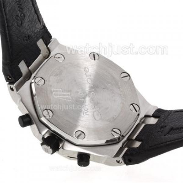 Audemars Piguet Royal Oak Offshore Chrono Swiss Valjoux 7750 Movement with Black Checkered Dial-Black Leather Strap