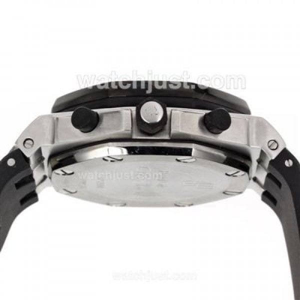 Audemars Piguet Royal Oak Offshore Chrono Swiss Valjoux 7750 Movement PVD Bezel with Black Checkered Dial-Rubber Strap