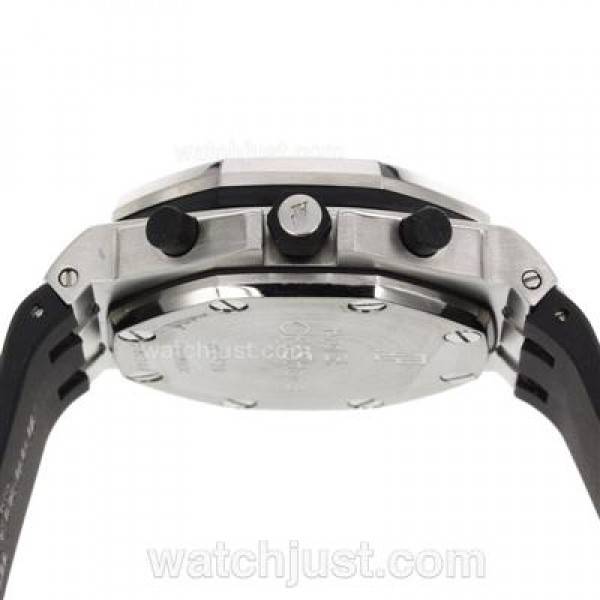 Audemars Piguet Royal Oak Offshore Chrono Swiss Valjoux 7750 Movement with White Checkered Dial-Black Rubber Strap
