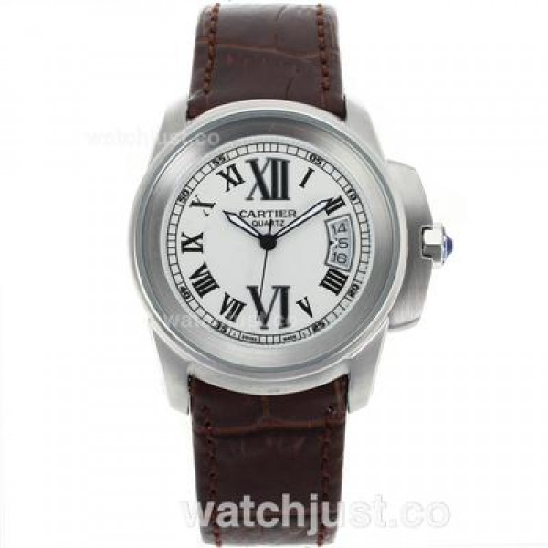 Cartier Calibre de Cartier with White Dial-Lady Size