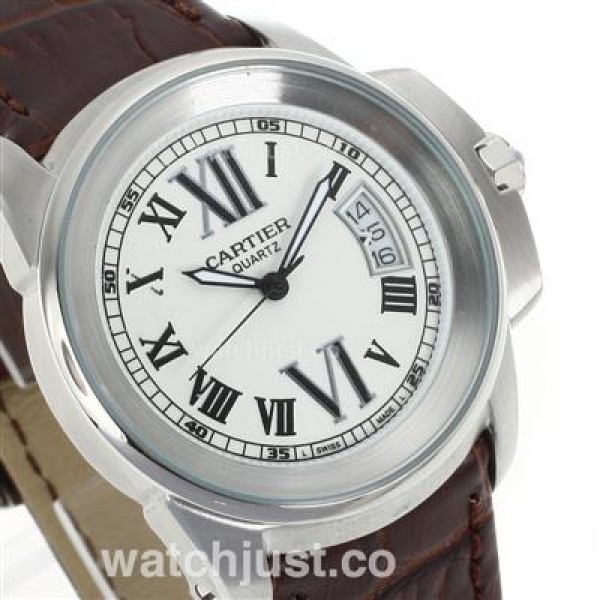Cartier Calibre de Cartier with White Dial-Lady Size