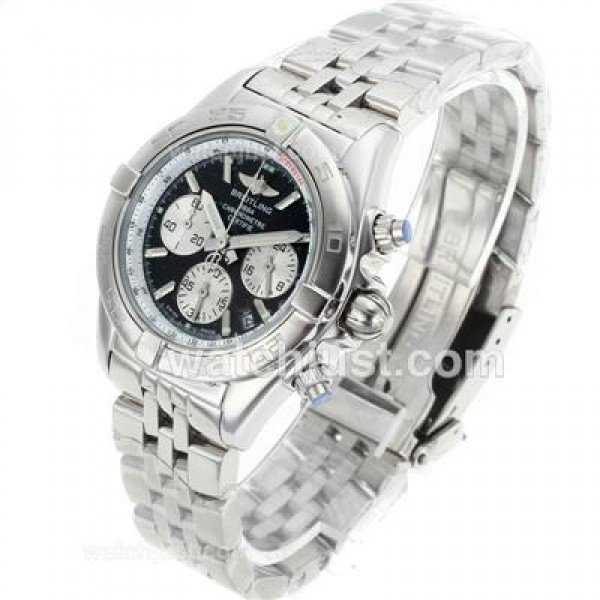 Breitling Chronomat Evolution Working Chronograph with Black  Dial S/S-Lady Size