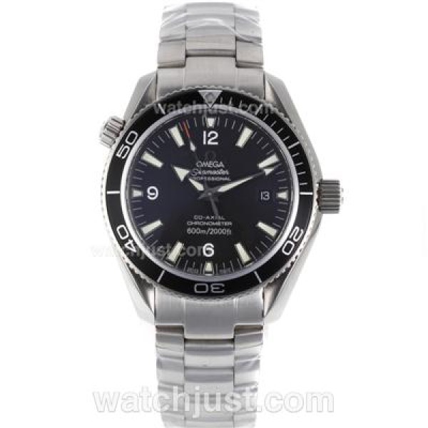 High Quality Omega Seamaster Planet Ocean Replica Watches With Black Dials For Sale