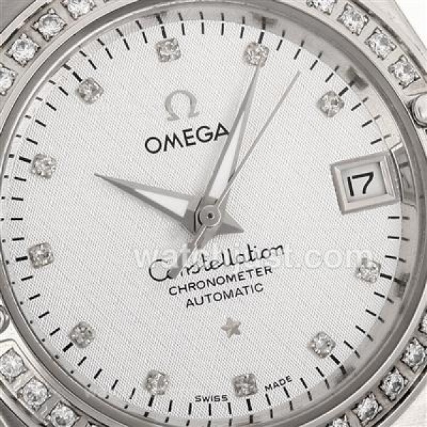 Omega Constellation Automatic Diamond Bezel and Markers with White Dial S/S-18K Plated Gold Movement