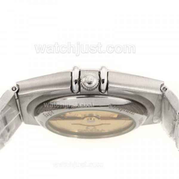 Omega Constellation Automatic Diamond Bezel and Markers with White Dial S/S-18K Plated Gold Movement