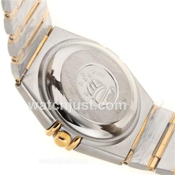 Omega Constellation Automatic Two Tone Diamond Markers with Golden Dial -18K Plated Gold Movement
