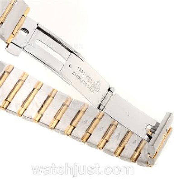 Omega Constellation Automatic Two Tone Diamond Markers with Golden Dial -18K Plated Gold Movement