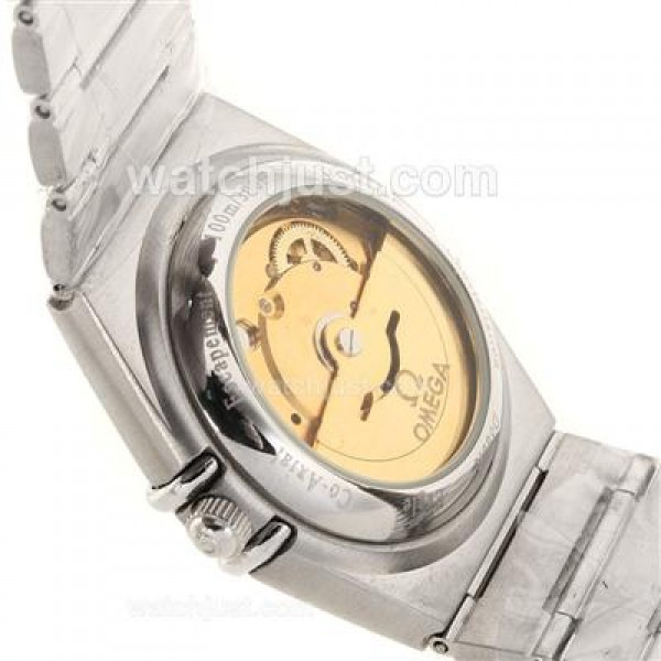 Omega Constellation Automatic Diamond Markers with White Dial S/S-18K Plated Gold Movement