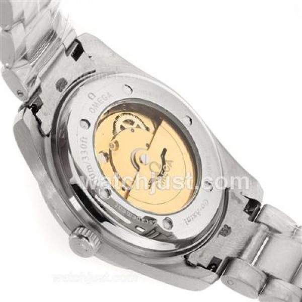 Omega Seamaster Day-Date Automatic Golden Stick Markers with White Dial S/S