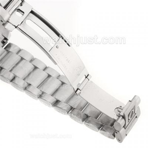 Omega Seamaster Day-Date Automatic Golden Stick Markers with White Dial S/S