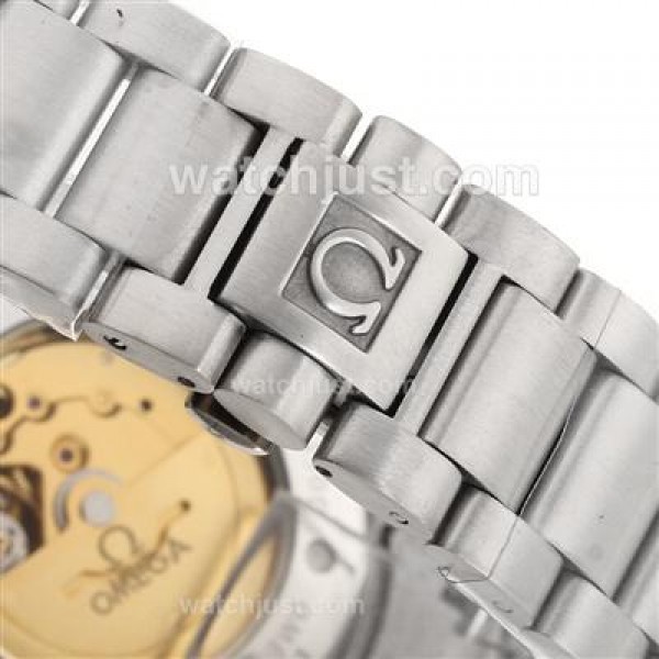 Omega Seamaster Day-Date Automatic Golden Stick Markers with White Dial S/S
