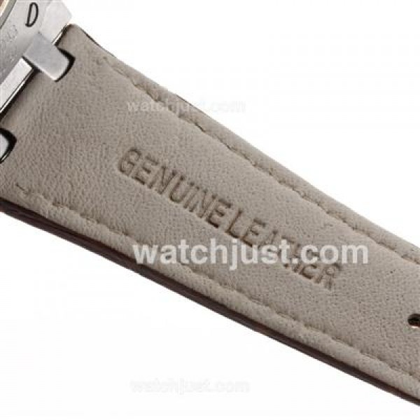 Audemars Piguet Royal Oak Swiss ETA 2836 Movement Diamond Bezel with Gray Checkered Dial-Brown Leather Strap