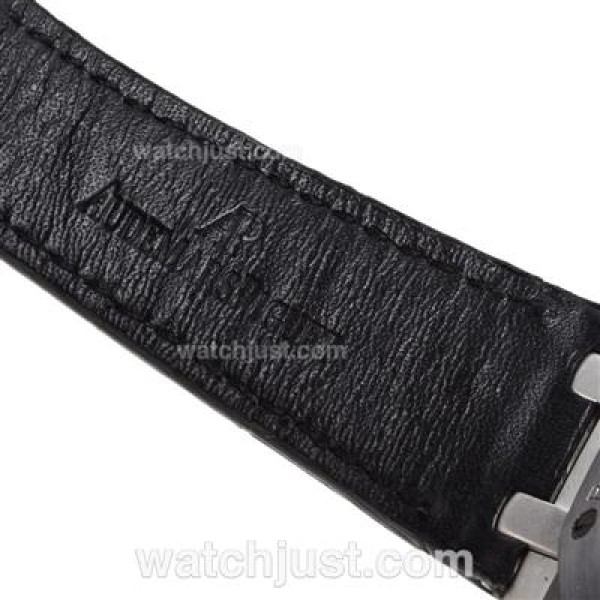 Audemars Piguet Royal Oak Swiss ETA 2836 Movement Diamond Bezel with Black Checkered Dial-Leather Strap