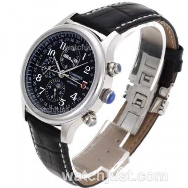 Longines Master Collection Perpetual Calendar Automatic with Black Dial-Sapphire Glass