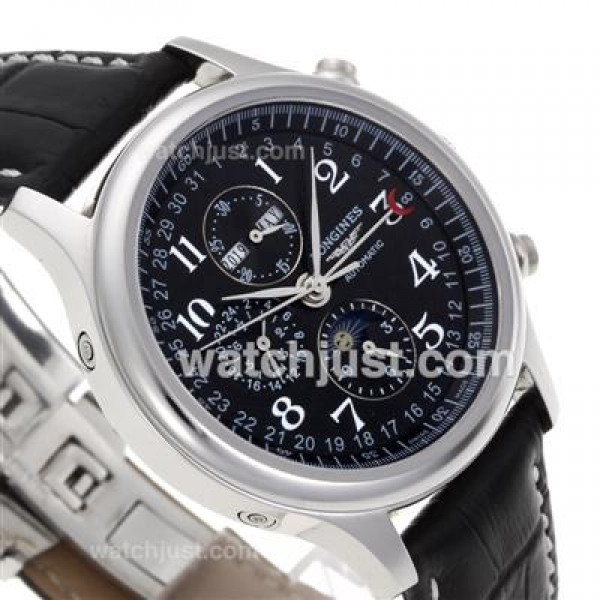 Longines Master Collection Perpetual Calendar Automatic with Black Dial-Sapphire Glass