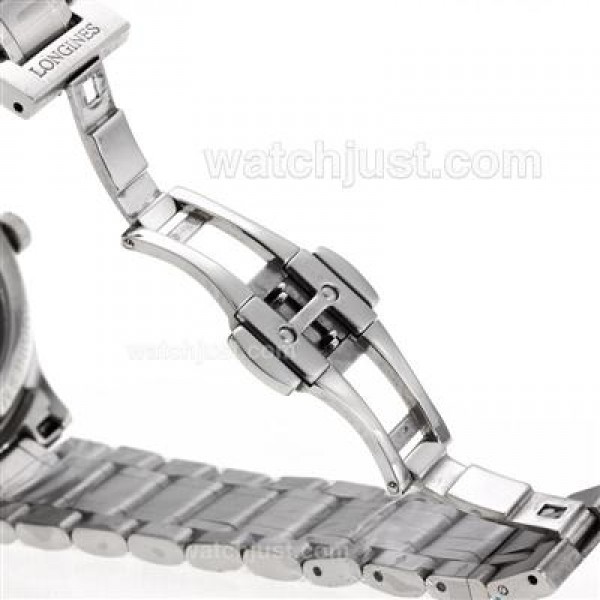 Longines Master Collection Automatic Roman Markers with Black Dial S/S-Sapphire Glass