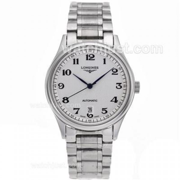 Longines Master Collection Automatic Number Markers with White Dial S/S-Sapphire Glass