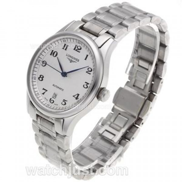 Longines Master Collection Automatic Number Markers with White Dial S/S-Sapphire Glass