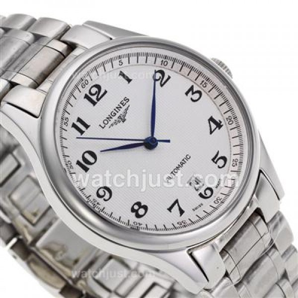 Longines Master Collection Automatic Number Markers with White Dial S/S-Sapphire Glass