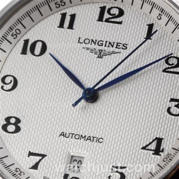 Longines Master Collection Automatic Number Markers with White Dial S/S-Sapphire Glass